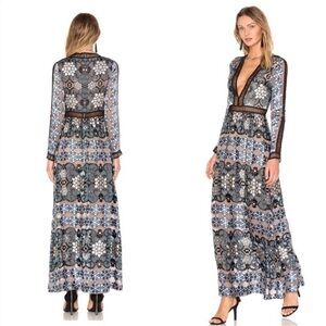 For Love & Lemons Juliet Maxi Dress Size M In Jade New With Tag